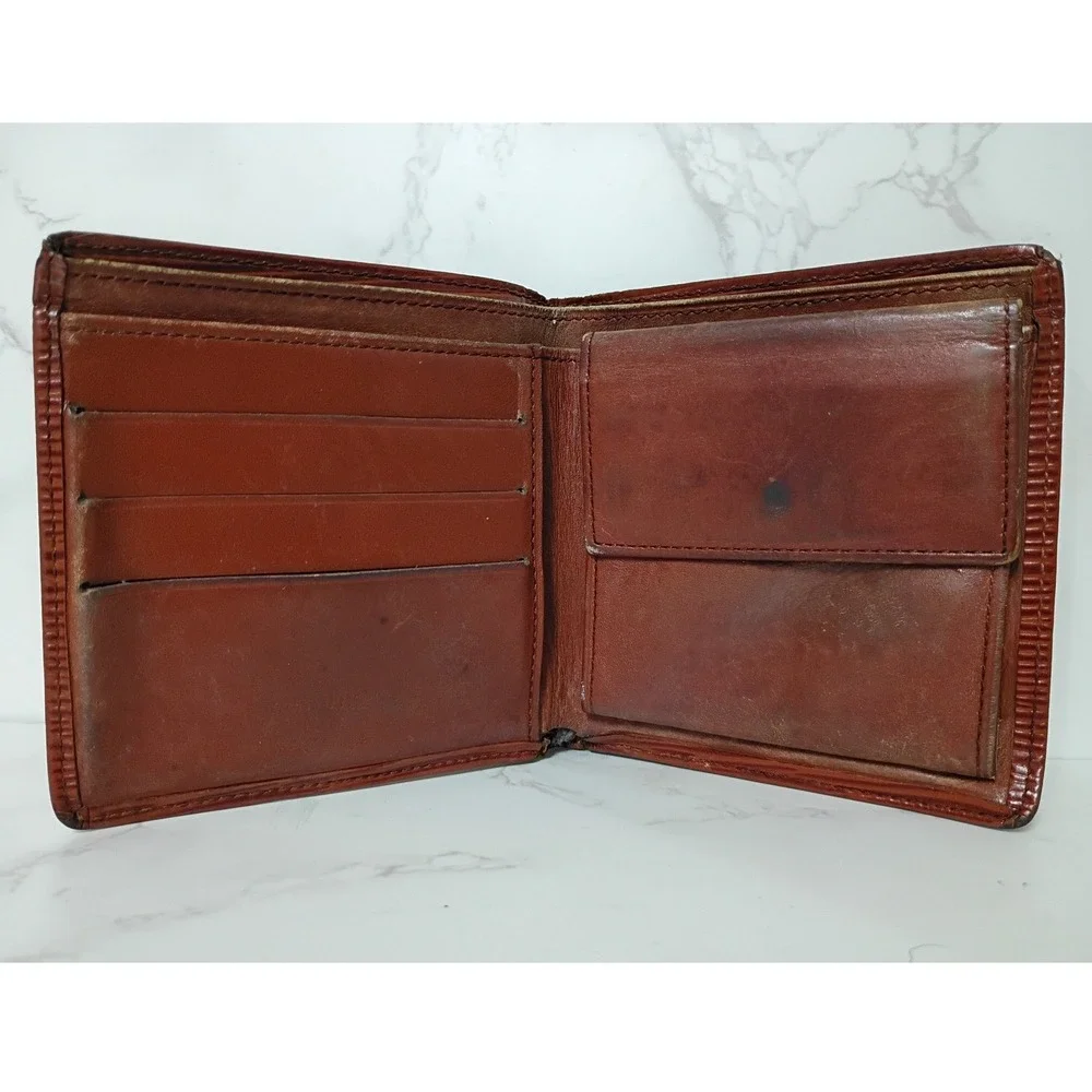 LOUIS VUITTON Vintage Marco Epi Brown Leather Unisex Bifold Wallet